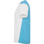 T-shirt desportiva unissexo poliéster manga curta 130 g/m2 Roly cor branco vista lateral