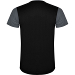 T-shirt desportiva unissexo poliéster manga curta 130 g/m2 Roly cor cinzento-escuro segunda vista traseira