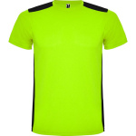 T-shirt desportiva unissexo poliéster manga curta 130 g/m2 Roly cor verde-lima