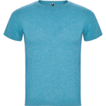 T-shirt jaspeada de algodão e poliéster para homem 150 g/m2 Roly cor turquesa