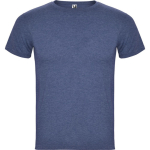 T-shirt jaspeada de algodão e poliéster para homem 150 g/m2 Roly cor azul mesclado