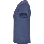 T-shirt jaspeada de algodão e poliéster para homem 150 g/m2 Roly cor azul mesclado vista lateral