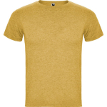 T-shirt jaspeada de algodão e poliéster para homem 150 g/m2 Roly cor amarelo-escuro