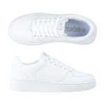 Sapatilhas brancas unissexo estilo casual, sola de borracha Roly cor branco