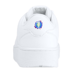 Sapatilhas brancas unissexo estilo casual, sola de borracha Roly cor branco