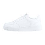 Sapatilhas brancas unissexo estilo casual, sola de borracha Roly cor branco vista lateral