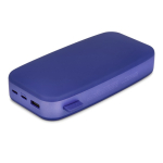 Powerbank retangular para carregar até 3 dispositivos de uma vez 20 W cor azul