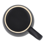 Caneca de cerâmica com acabamento mate em várias cores 350ml cor preto sexta vista