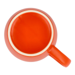 Caneca de cerâmica com acabamento mate em várias cores 350ml cor cor-de-laranja sexta vista