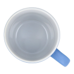Caneca de cerâmica com acabamento mate em várias cores 350ml cor azul-claro quinta vista