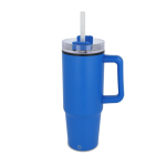 Caneca de aço inoxidável compatível com porta-copos 800 ml cor azul
