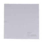 Pano de limpeza para óculos ou ecrãs de microfibra rPET 15 x 15 cm cor branco