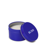 Vela de cera vegetal em frasco monocromático de aço reciclado circular vista principal