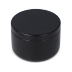 Vela de cera vegetal em frasco de aço reciclado circular cor preto