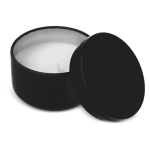 Vela de cera vegetal em frasco de aço reciclado circular cor preto terceira vista