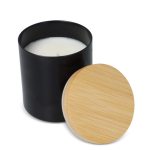 Vela de cera vegetal em frasco de alumínio reciclado metalizado cor preto terceira vista