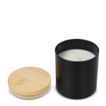 Vela de cera vegetal em frasco de alumínio reciclado metalizado cor preto quinta vista