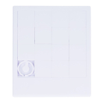 Puzzle deslizante em plástico reciclado em tamanho compacto cor branco segunda vista