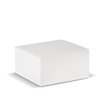 Bloco de notas de 420 folhas lisas com certificação FSC 10 x 10 x 5 cm cor branco