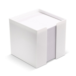 Cubo de notas de 800 folhas lisas FSC em caixa de cubo 10 x 10 x 10 cm cor branco
