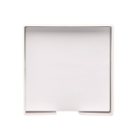 Cubo de notas de 800 folhas lisas FSC em caixa de cubo 10 x 10 x 10 cm cor branco sexta vista