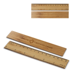 Régua feita de bambu personalizável, ideal para desenho ou geometria cor natural