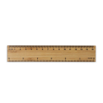 Régua feita de bambu personalizável, ideal para desenho ou geometria cor natural segunda vista
