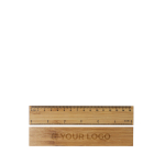 Régua feita de bambu personalizável, ideal para desenho ou geometria vista principal