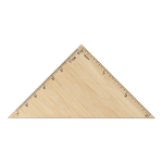 Esquadro feito de bambu personalizável para desenho ou geometria cor natural