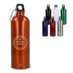 Garrafa de aço inoxidável reciclado em cores metalizadas 750 ml cor preto