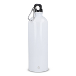 Garrafa de aço inoxidável reciclado em cores metalizadas 750 ml cor branco