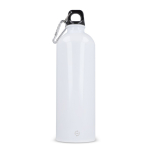 Garrafa de aço inoxidável reciclado em cores metalizadas 750 ml cor branco segunda vista