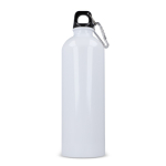 Garrafa de aço inoxidável reciclado em cores metalizadas 750 ml cor branco quarta vista