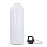 Garrafa de aço inoxidável reciclado em cores metalizadas 750 ml cor branco quinta vista