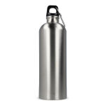 Garrafa de aço inoxidável reciclado em cores metalizadas 750 ml cor branco quarta vista
