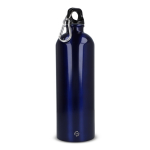 Garrafa de aço inoxidável reciclado em cores metalizadas 750 ml cor azul-escuro