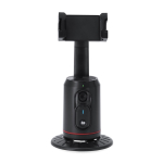 Suporte de telemóvel com seguimento automático de 360º, base em tripé cor preto primeira vista
