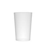 Copo de plástico translúcido reutilizável de 400ml
