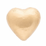 Chocolate em forma de coração, embalagem individual personalizável 5 g cor dourado