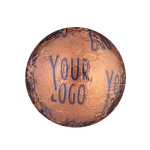 Chocolate de leite com recheio de avelã e embalagem metalizada 12 g cor bronze