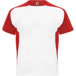 T-shirt desportiva poliéster unissexo bicolor 140 g/m2 Roly cor vermelho