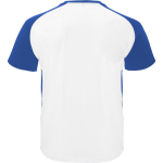 T-shirt desportiva poliéster unissexo bicolor 140 g/m2 Roly cor azul real segunda vista traseira