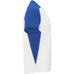T-shirt desportiva poliéster unissexo bicolor 140 g/m2 Roly cor azul real segunda vista com lateral