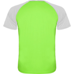 T-shirt desportiva manga curta unissexo poliéster 140 g/m2 Roly cor verde fluorescente segunda vista traseira
