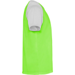 T-shirt desportiva manga curta unissexo poliéster 140 g/m2 Roly cor verde fluorescente segunda vista com lateral