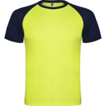 T-shirt desportiva manga curta unissexo poliéster 140 g/m2 Roly cor amarelo fluorescente