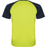 T-shirt desportiva manga curta unissexo poliéster 140 g/m2 Roly cor amarelo fluorescente segunda vista traseira