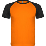 T-shirt desportiva manga curta unissexo poliéster 140 g/m2 Roly cor cor-de-laranja fluorescente
