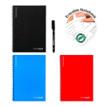 Caderno infinito com capa flexível e marcador, folhas A5 lisas varias cores