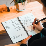 Caderno A5 capa dura, digitalização InfiniteBook tinta preta cor preto primeira vista